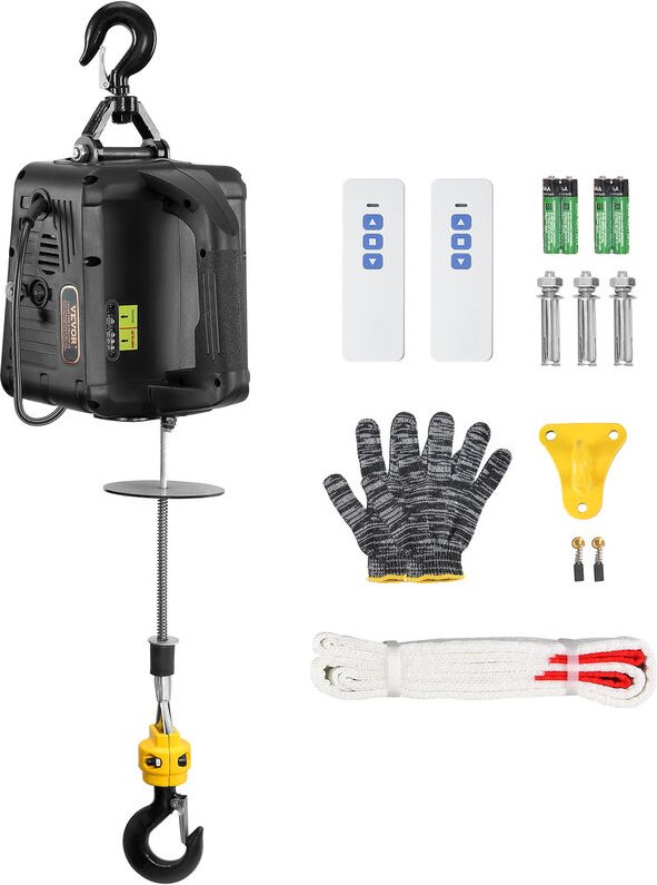 Mophorn - vevor 2 in 1 Elektrische Seilwinde 498,95kg Tragfähigkeit Seilhebezug Hubgeschwindigkeit ≥4m/min Motorwinde 7m...
