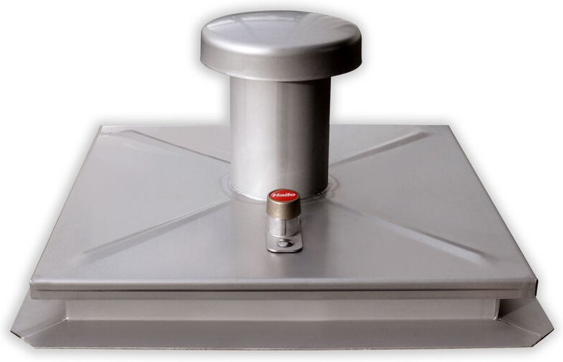 Hailo Schachtabdeckung HS1 Edelstahl 2mm tagwasserdicht mit Entlüftung und Isolierung 600x600mm