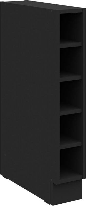 Küchen Preisbombe - Küchen Unterschrank Regal 15 cm Schwarz Küchenzeile Küche siena / monza / arona