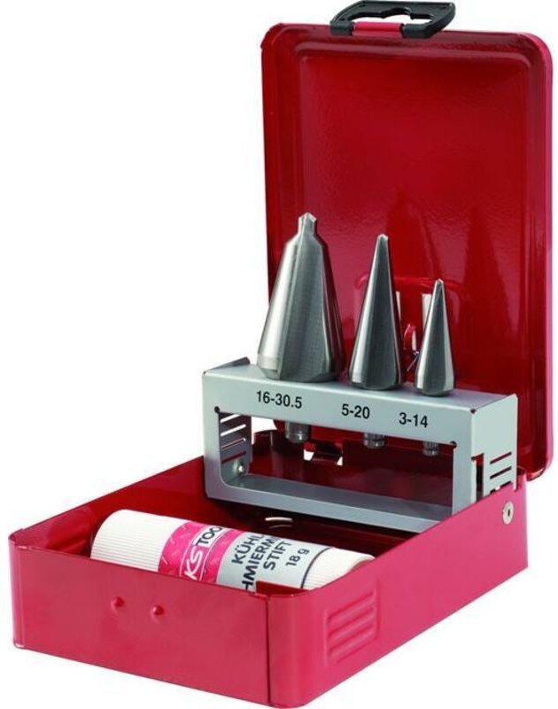 Ks Tools hss Co Blechschälbohrer-Satz, Stahlblechkassette 4-tlg - 336.0513