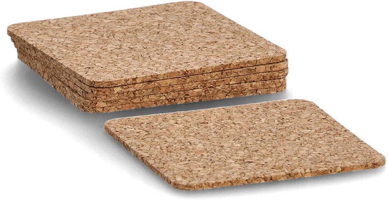 Korkuntersetzer, 9,5 cm, 6er-Set