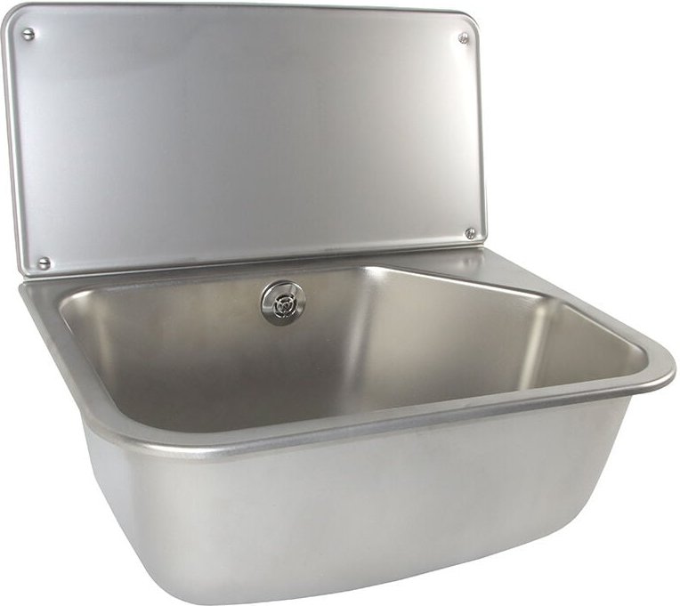 Thumbnail - Le Sanitaire - Edelstahl-Universal-Ausgussbecken 'Leon' mit Ab- und Überlauf