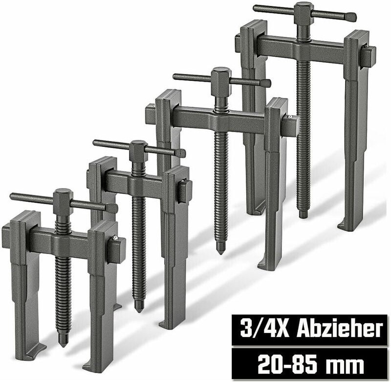 4tlg Lagerabzieher 20-85mm, Zweibacken Zahnradlager Abzieher, Spezielle Dünne Klauen Abzieher Werkzeug 3+4+6 inch, Kugel...