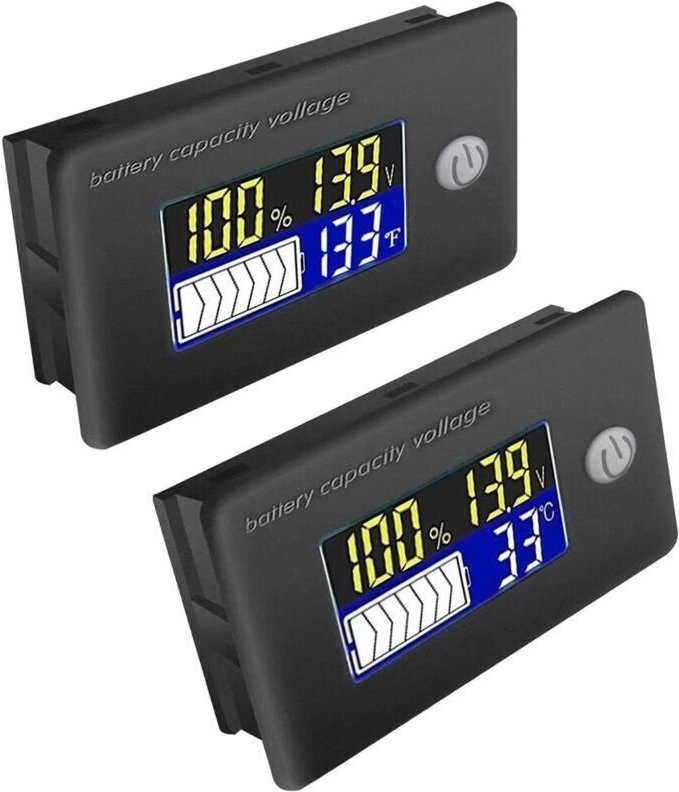 stücke 12V Batterie Kapazität Tester Temperatur Voltmeter Monitor Batterie Tester mit Farbe LCD Anzeige