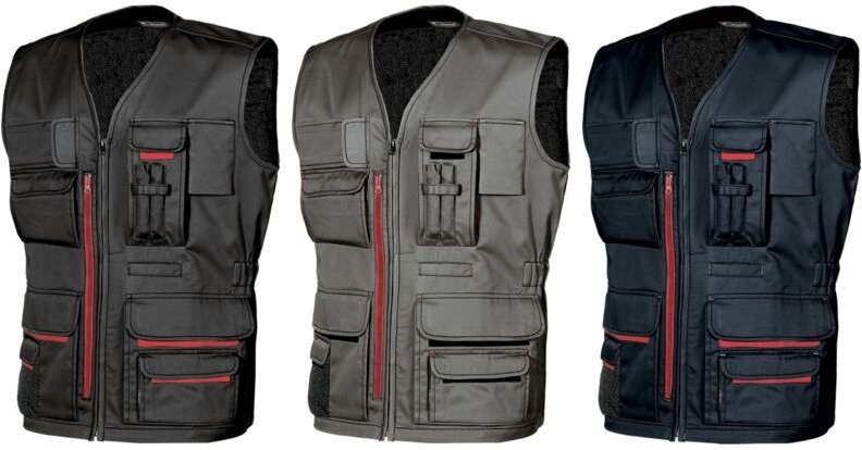 Thumbnail - Mehrzweck-Arbeitweste ohne Ärmel mit mehreren Taschen, FUN Grau S