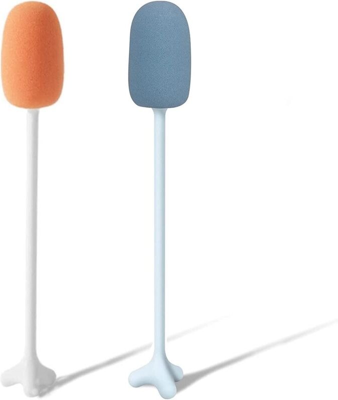 Ahlsen - Reinigungsschwamm mit langem, weichem Griff, Babyflaschenreiniger, Mehrzweck- und vielseitiges Reinigungsbürste...