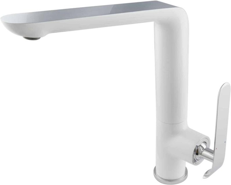 Paulgurkes - Küchenarmatur Spültischarmatur Armatur weiß Chrom Spültischbatterie