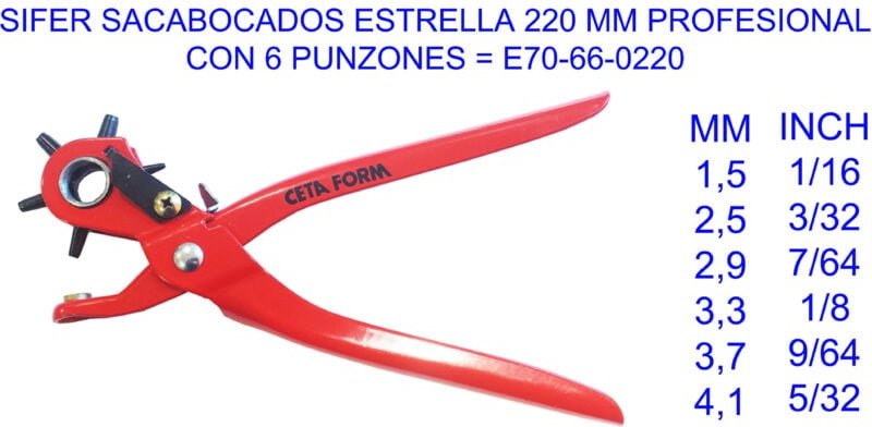 Sternlocher 220 mm Professional 70-66-0220 - Sifer