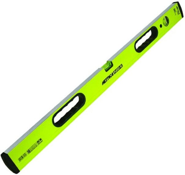 Metrica - Flash-Wasserwaage xl 180 cm 3 Libellen mit Griffen - 33218