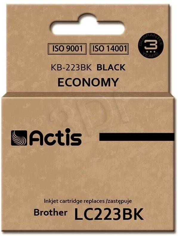 Thumbnail - ACTIS KB-223Bk - Brother LC223BK Ersatz-Tintenpatrone, Schwarz, 16ml