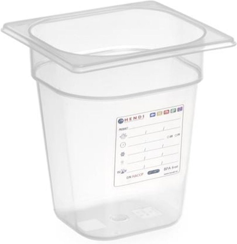 Hendi - Gastronorm-Behälter 1/6, gn 1/6, 3,4L, Transparent, 176x162x(H)200mm