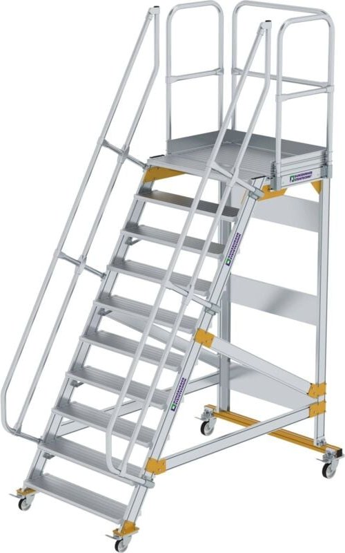 Plattformtreppe 60° fahrbar Stufenbreite 1 m 10 Stufen - 600750 - Günzburger Steigtechnik