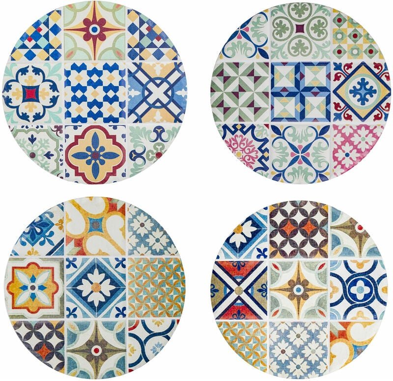 Signes Grimalt - Kochbeiträge Hydraulische Untersetzer 4 Multicolor -Postavas -Einheiten 11x11x1cm 27583