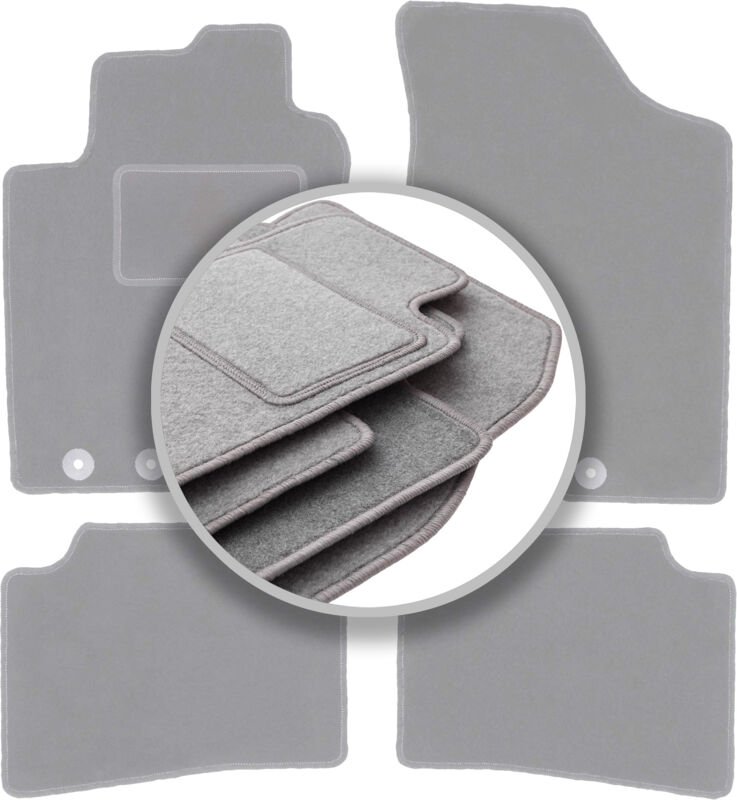 Graue Autofußmatten für: Kia Cee`d I Fließheck, SW, Kombi, Coupé (2006-2012)