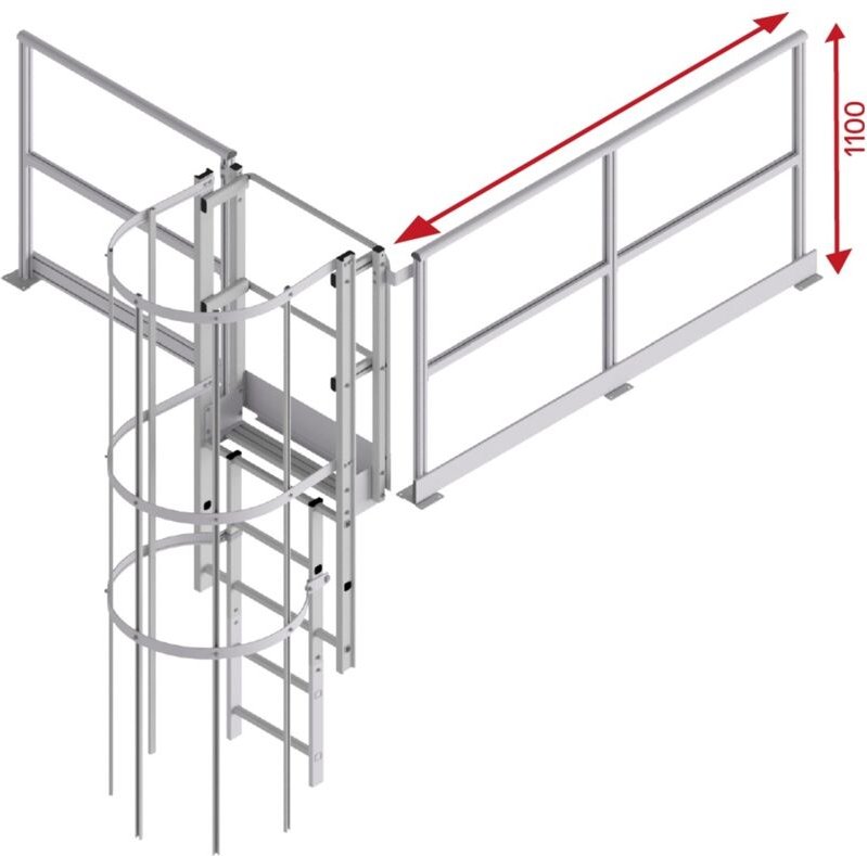 Geländer für Ausstieg, 1,09 m lang - Hymer