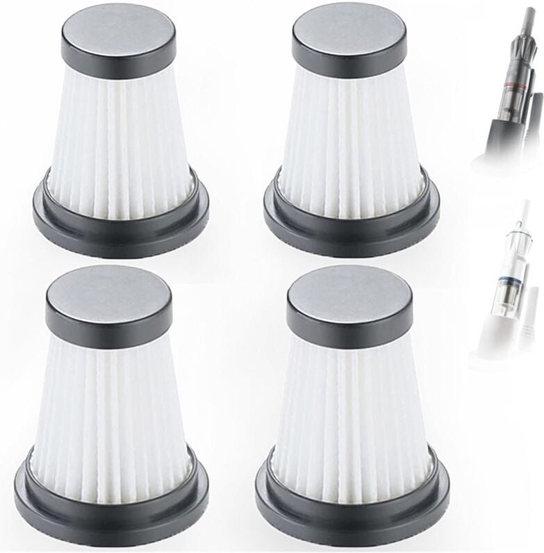4er-Pack Ersatz-HEPA-Filter für Moosoo K12 K12 Pro K13 Akku-Staubsauger, für Genius Invictus One 1.0 X7 / 2.0