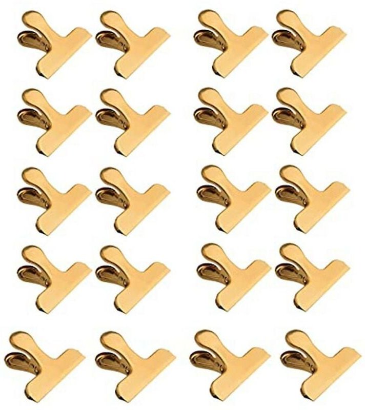 20er-Pack Pommes-Beutel-Clips, robuste 3-Zoll-Beutelklammern aus Edelstahl für Küche und Büro