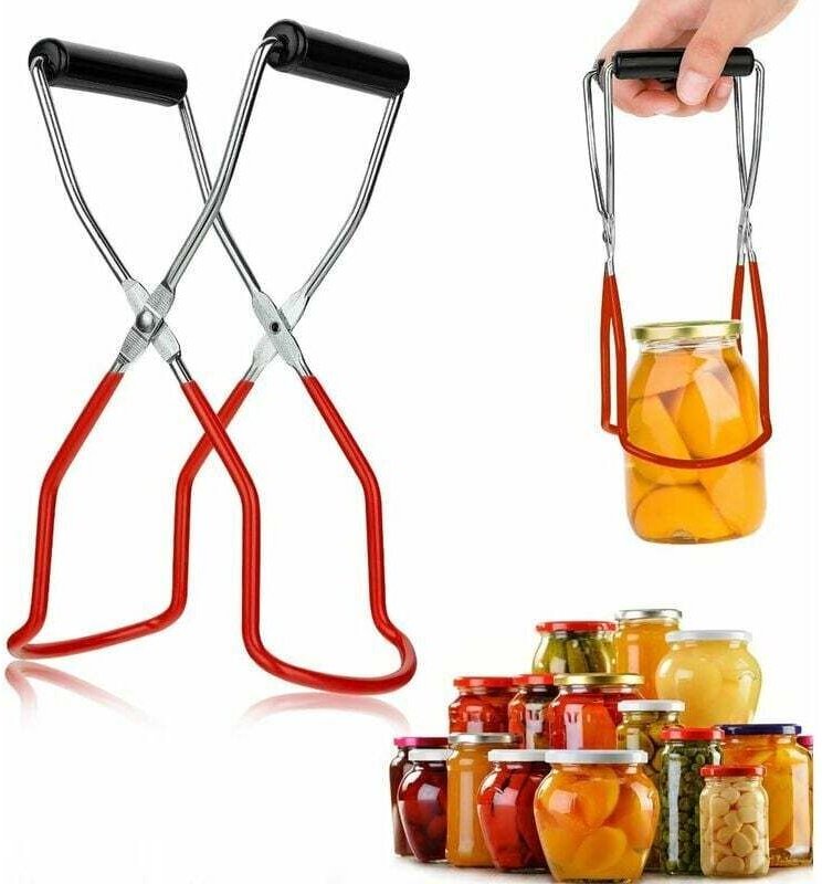Glaszange, Anti-Verbrühungs-Clip, Glaszange, Edelstahl-Einmachglas-Heberzange mit Griff für heiße Einmachgläser und Einm...