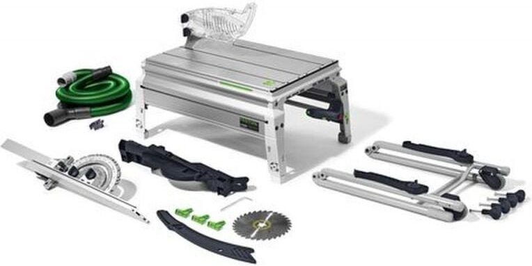Festool Tischzugsäge CS 50 EBG PRECISIO, incl. 1x Kreissägeblatt, Absaug-Set, Zubehör, Karton