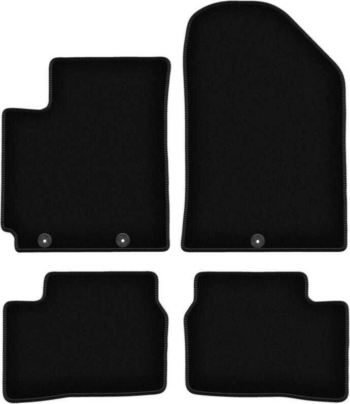 BASIC schwarze Veloursmatten für: Kia Picanto II JE Fließheck (2011-2017)
