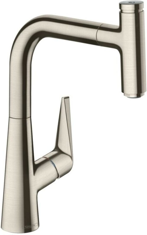 Talis Select M51 - Spültisch Einhebelmischer 220 mit ausziehbarem Auslauf, Edelstahl 72822800 - Hansgrohe