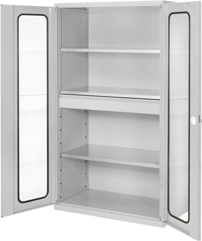 Kappes ®RasterPlan Großvolumenschränke 1950x1130x590mm Sichtfenstertüren Modell 2 lichtgrau