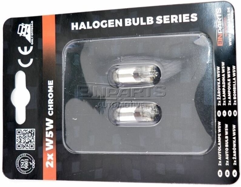 Thumbnail - EinParts Halogenlampen W5W 12V 1700-1800K Orange 5W W2,1x9,5d, 2 Stk