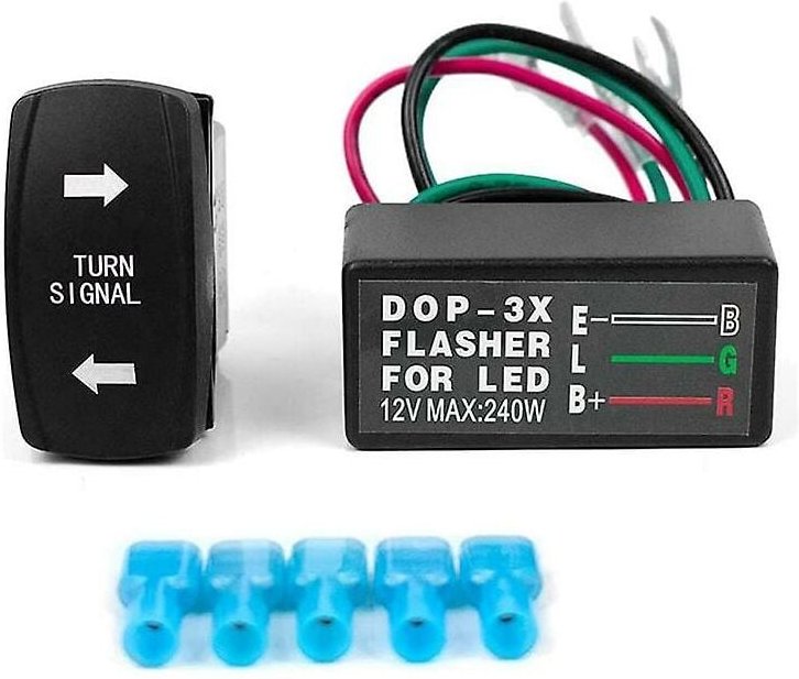 12 v Universal 3-Draht-Flash-Controller mit Blinkerschalter, LED-Licht, Blinker, Blinker-Relais für Boot