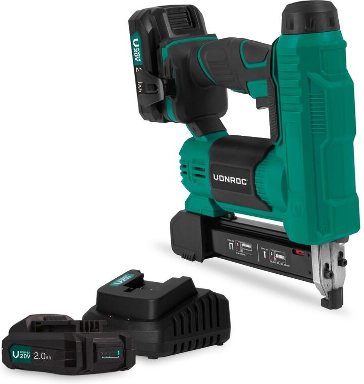 Akku Tacker 20V - 2.0Ah Inkl. 2 Akkus und Ladegerät - Vonroc