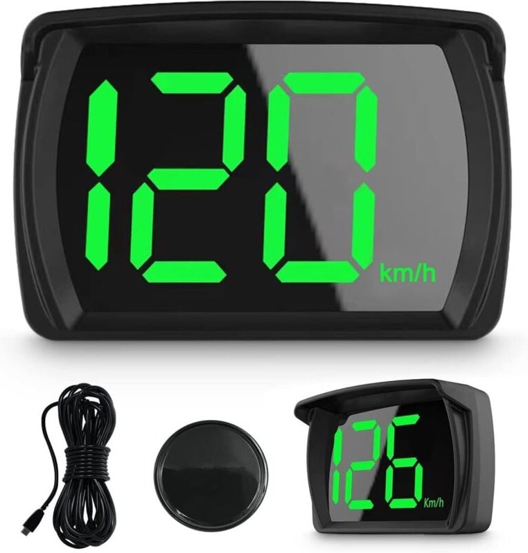 HUD Auto Tachometer LED Digital Geschwindigkeitsanzeige 360° Geschwindigkeitsmessung Head Up Display Auto für PKW, LKW u...