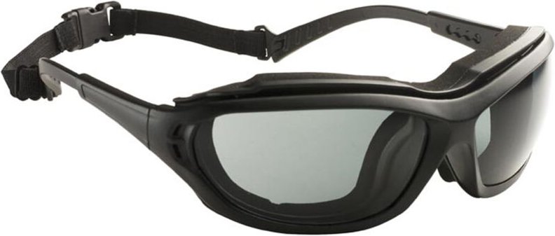 Set aus 10 - MADLUX Antibeschlag-Schutzbrillen schwarz/schwarz - getönt