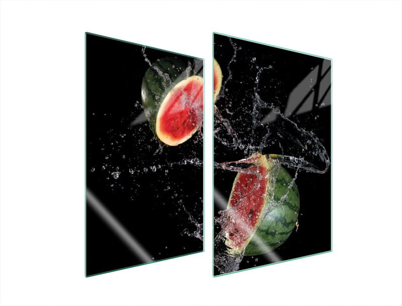 GLASSCHUTZPLATTE FÜR KÜCHE 2x35x52 WASSERMELONE