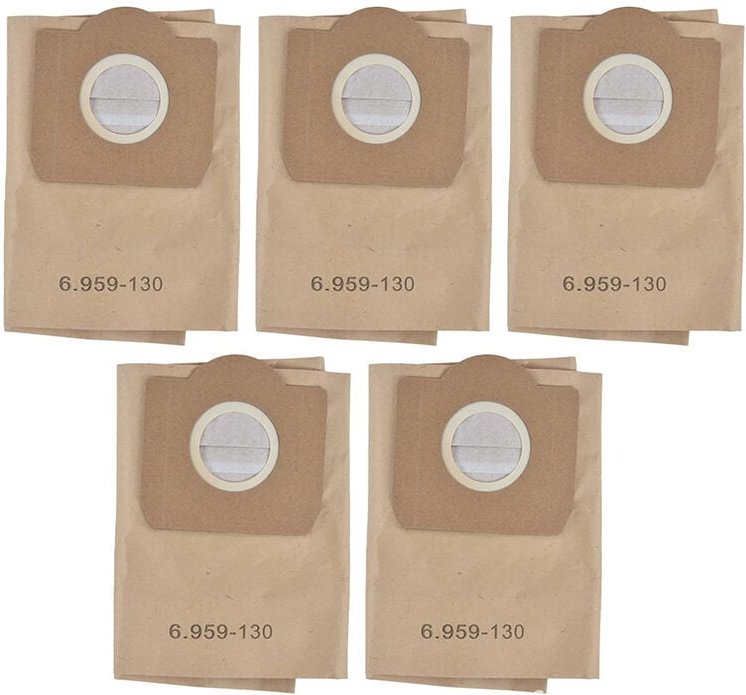 5 Stück - Papierfilterbeutel Papierfiltertüten Staubsaugerbeutel Set kompatibel mit Kärcher ersetzt 6.959-130.0