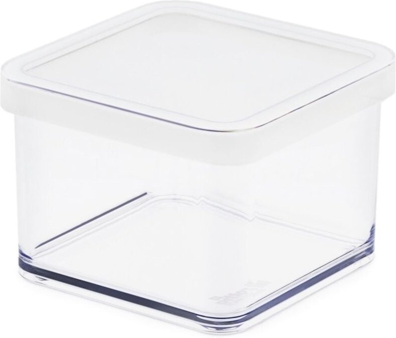 Thumbnail - 11603 Rechteckige Dose 0,5 l Transparent, Weiß - Rotho