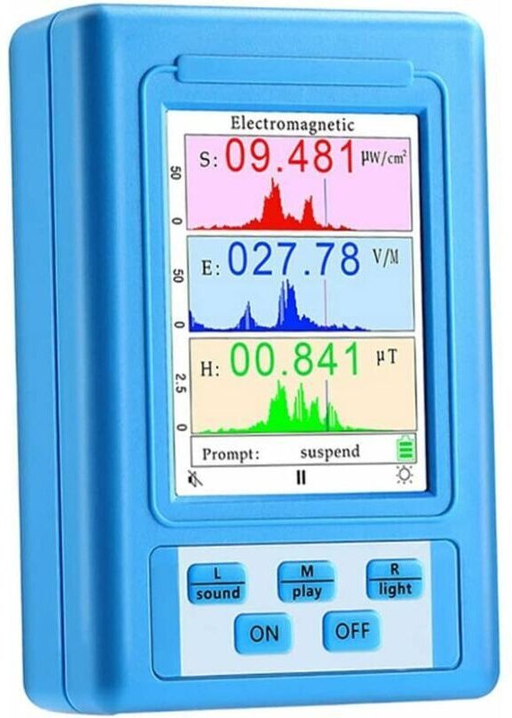 Famille - gabrielle EMF-Messgerät, elektromagnetisches Feld, Strahlungsdetektor, BR-9A, LCD-Display, Tester, Zähler, EMF...