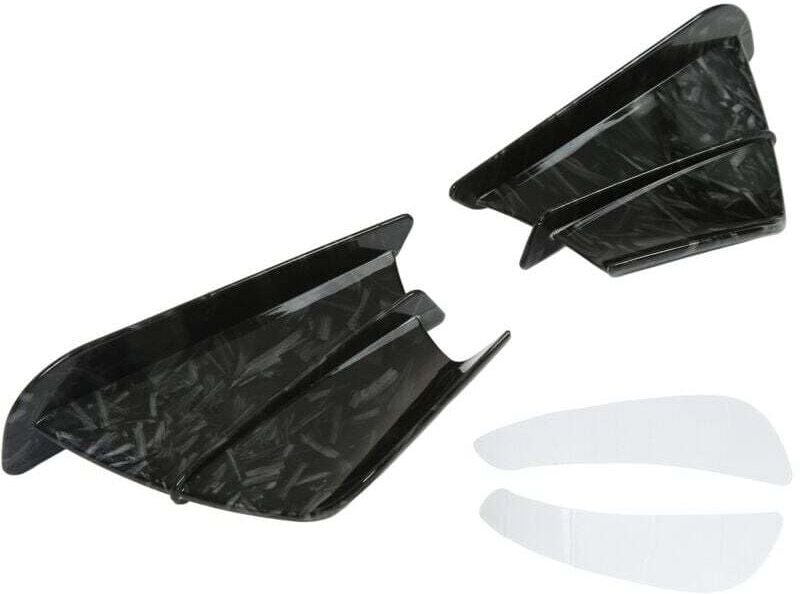 UlisemMotorcycle Modifizierter Seitenspoiler mit festem Flügel, passend für Yamaha R1 R3 R25, glänzendes Marmormuster