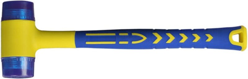 CHOYCLIT Gummihammer, Gummihammer mit rutschfestem Fiberglasgriff, mit doppelter weicher Schlagfläche
