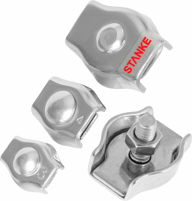 Thumbnail - Seilwerk Stanke - 15x Simplex Klemme Größe 8 für 8 mm Drahtseile Seilklemme Verzinkt Stahlseil