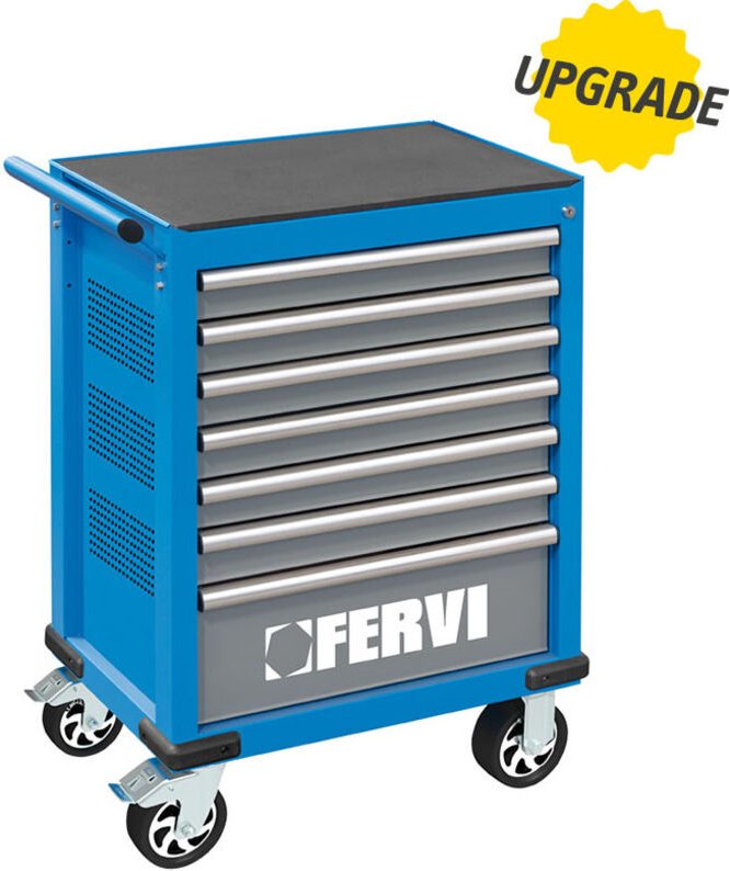 Schubladenwagen mit 142 Werkstattwerkzeugen Fervi c960/am01