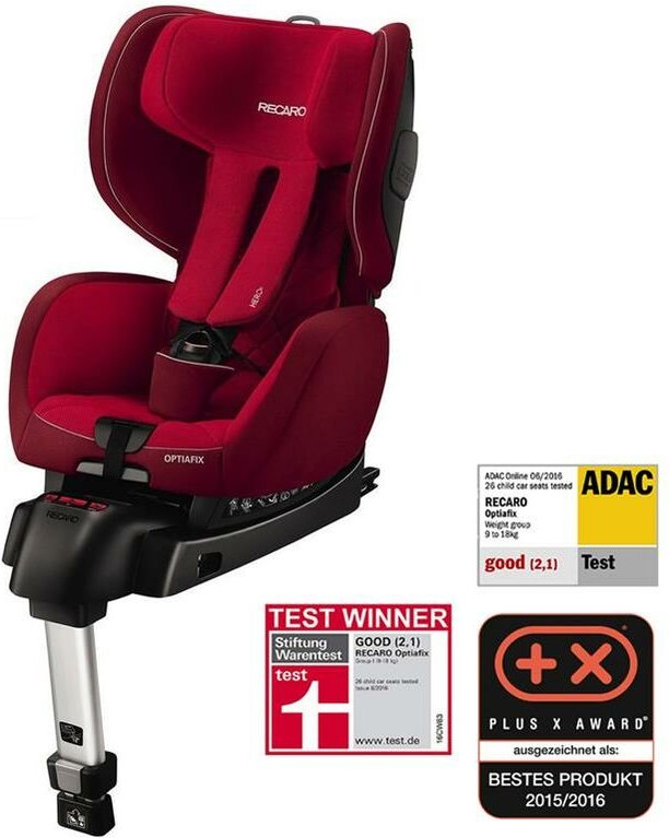 Recaro Kindersitz Optiafix Autokindersitz Autositz Sitz Kinderautositz Isofix Indy Red