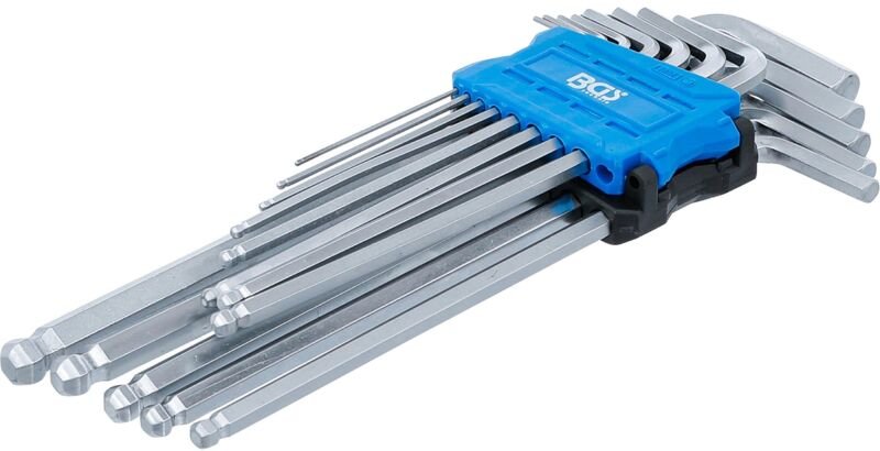 Bgs Technic - Winkelschlüssel-Satz extra lang Innensechskant / Innensechskant mit Kugelkopf 1,5 - 10 mm 13-tlg.