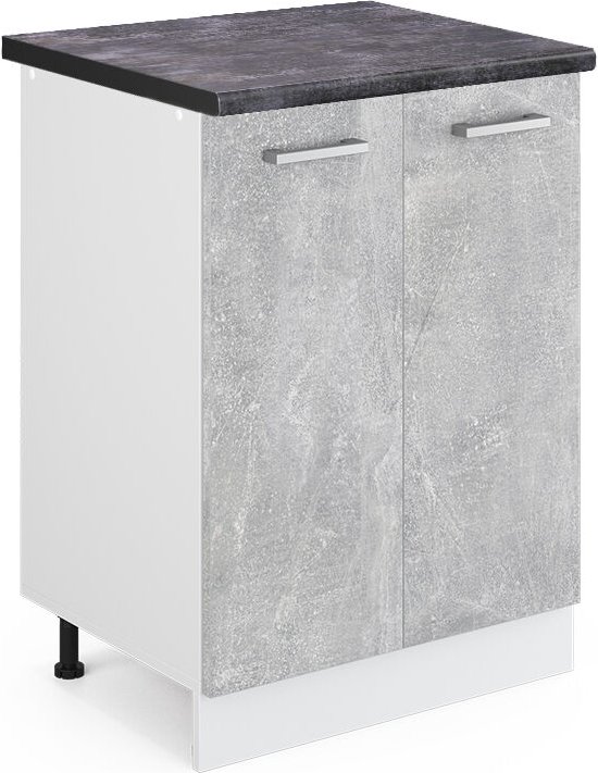 Vicco - Küchenunterschrank R-Line, Beton, 60 cm , ap Anthrazit