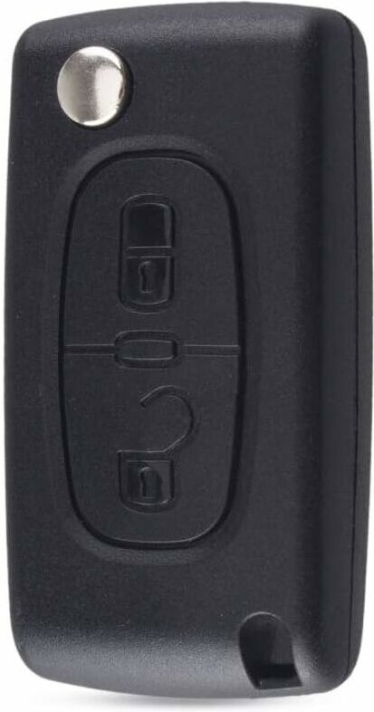 Ymyny - Crediri Schlüsselgehäuse kompatibel mit Peugeot 107 207 307 308 407, 2 Tasten, CE0536-Klinge, keine Rille, Batte...