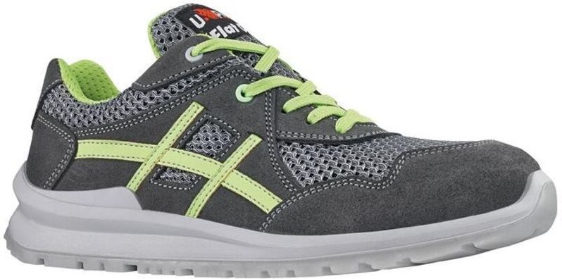 U-power - Sicherheitsschuh Nico Gr.38 grau/grün Leder/Mesh S1P src EN20345