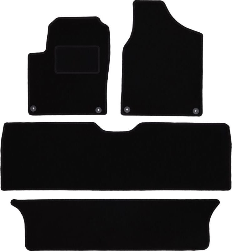 Schwarze Veloursmatten für: Ford Galaxy MK1 Minivan (1995-2006)