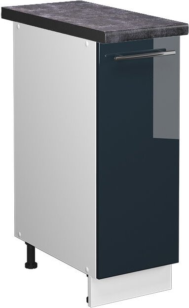 Thumbnail - Vicco - Küchenschränke Fame-Line, Dunkelblau Hochglanz, 30 cm , ap Anthrazit