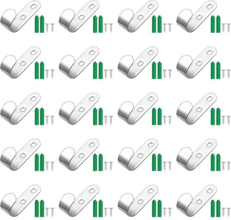 ALOVEZ 20 Stück Anhängerplanenhaken, 44 x 21 x 16 mm Planenspanner, Anhängerplanenhaken, Autoanhängerzubehör