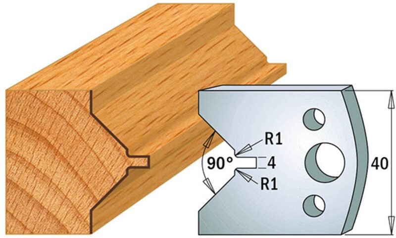 690.072 MESSERPAAR SP 40x4mm MÄNNLICHES GELENK 4x8 A=90°