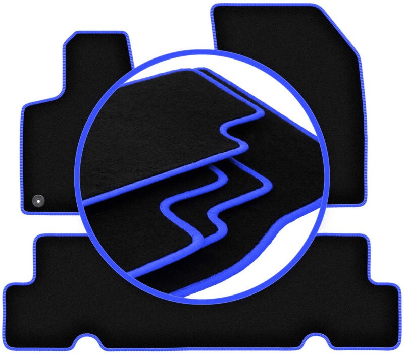 CARLUX-BLUE Autofußmatten für: Citroen C4 Spacetourer Minivan (2013-2018)