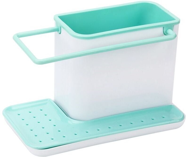 Thumbnail - Spülbecken-Caddy/Organizer mit integriertem Abtropfgestell, Schwamm-, Bürsten-, Spülmittel- und Spültuchhalter, abnehmba...